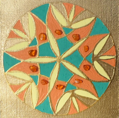 Mandala šťastia a rodinnej pohody pre úspešného muža ❤ 20x20 cm