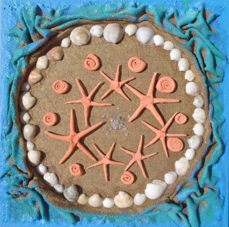 Mandala uvoľnenia, odpočinku a pohody - 40x40 cm