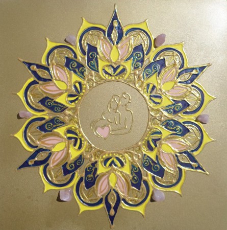 Mandala šťastnej a spokojnej rodiny 30x30 cm